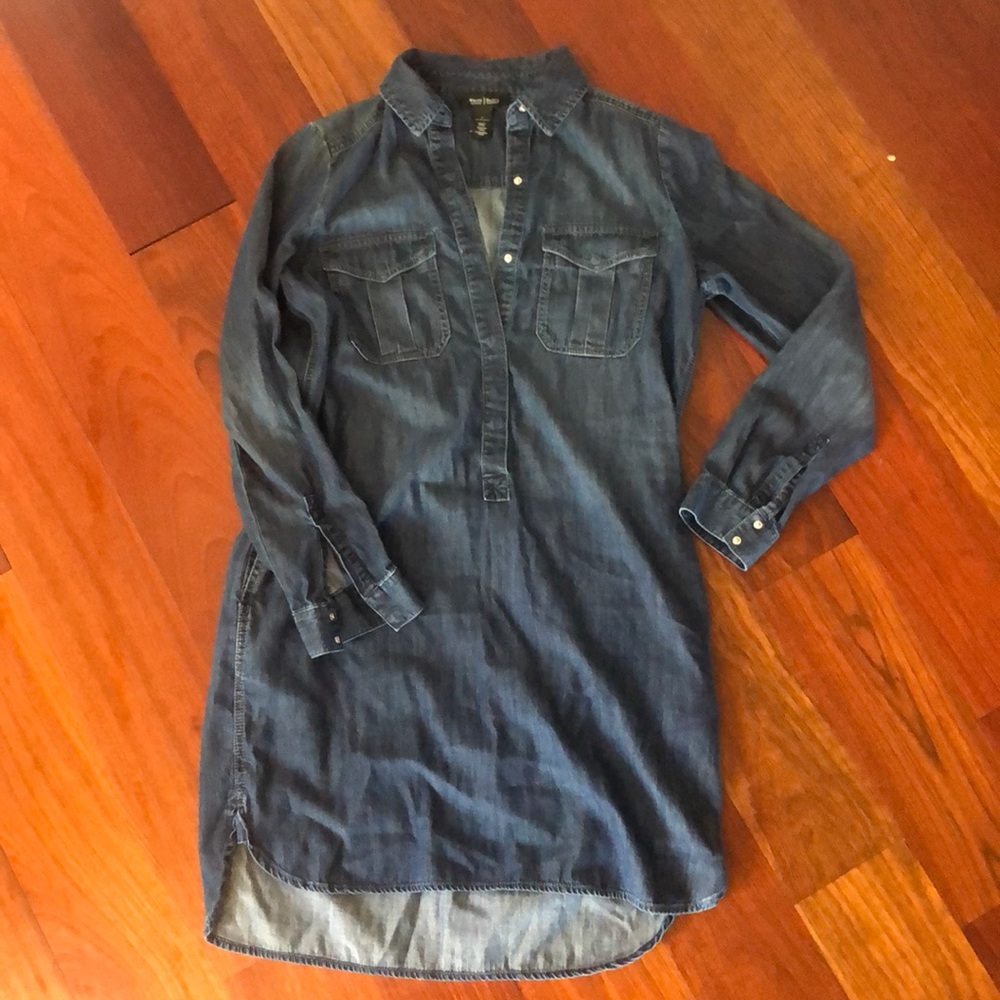 White House black market jean dress mid length